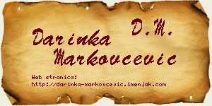 Darinka Markovčević vizit kartica